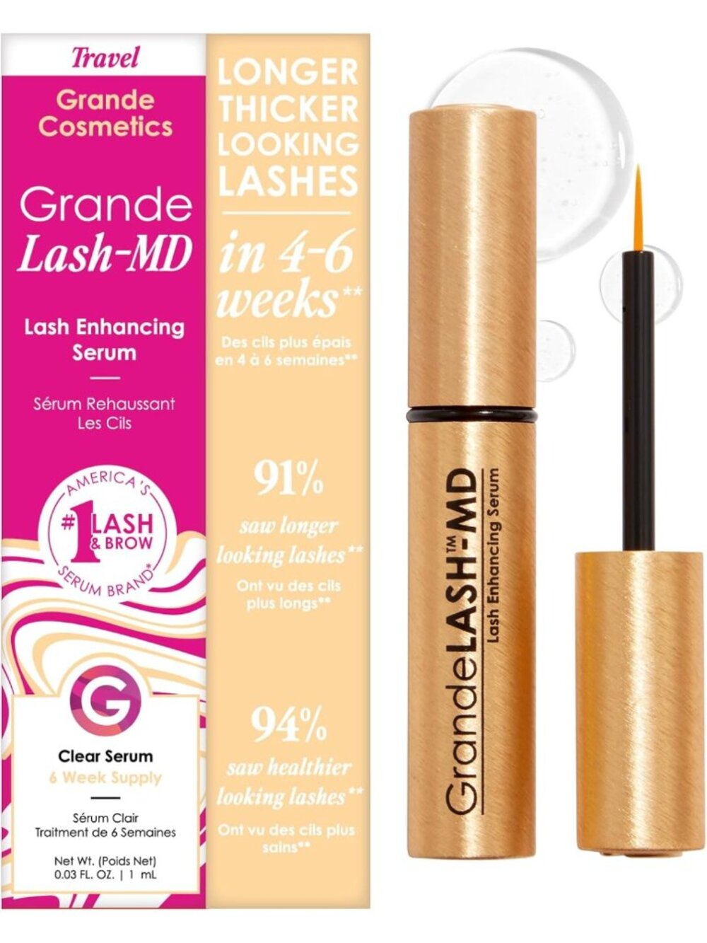 Lash Enhancing Serum - Peptide & Vitamin Infused for Longer, Thicker Lashes - 6